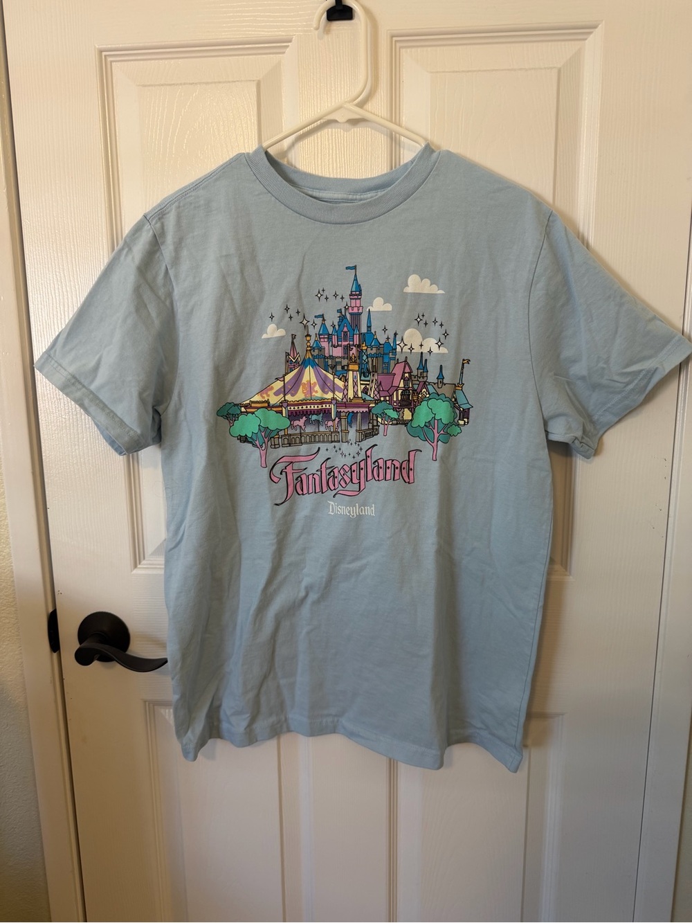 Disney Light Blue Fantasyland Castle Graphic Tee